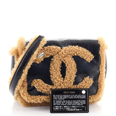 chanel sherling bag|Chanel shearling flap bag.